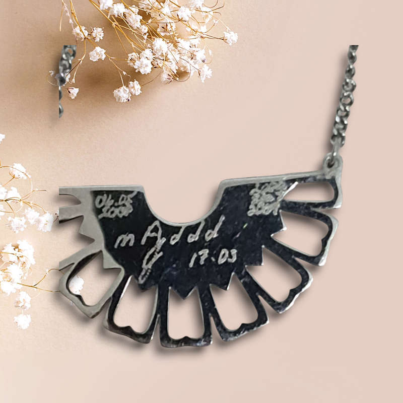 Metal Necklace and Earrings