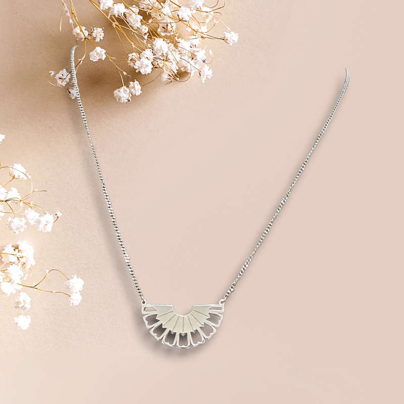 Metal Necklace and Earrings