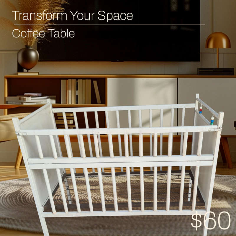 White vintage cot