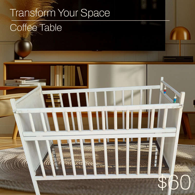 White vintage cot