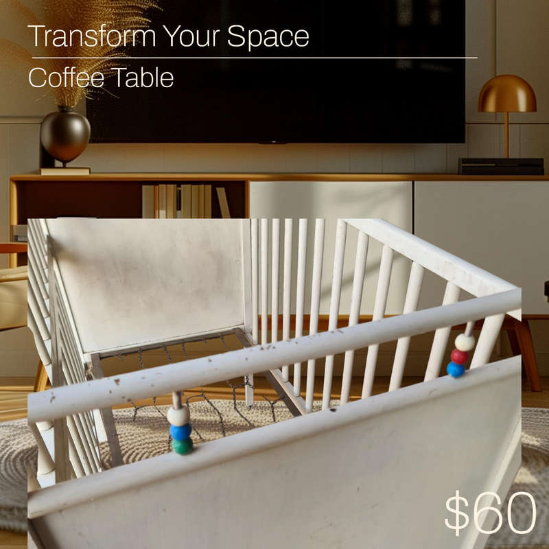 White vintage cot