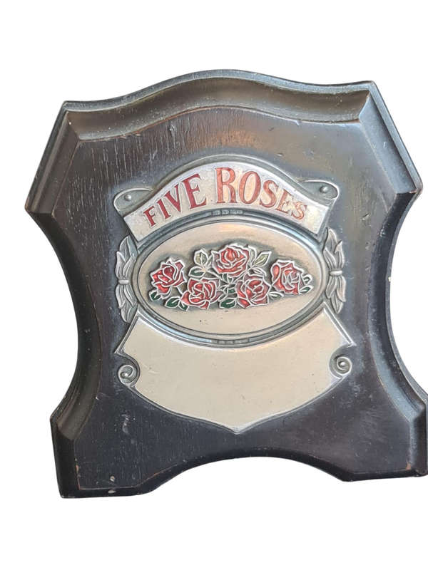 Two 5 Roses Advertising counter signs