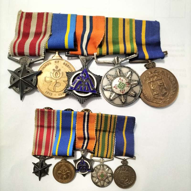 S A P GROUP OF MEDALS. FULL SIZE AND MINIATURES.