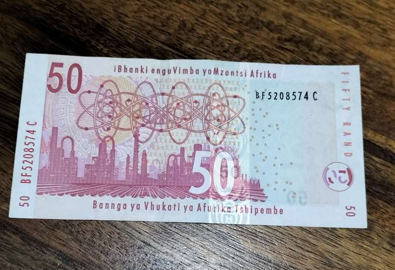FIFTY RAND NOTE. GILL MARKUS.