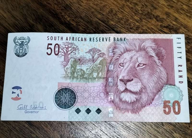 FIFTY RAND NOTE. GILL MARKUS.