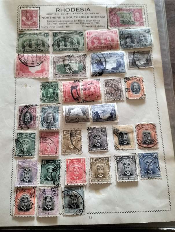 COLLECTION, ZAR, S A, RHODESIA, ETC STAMPS.