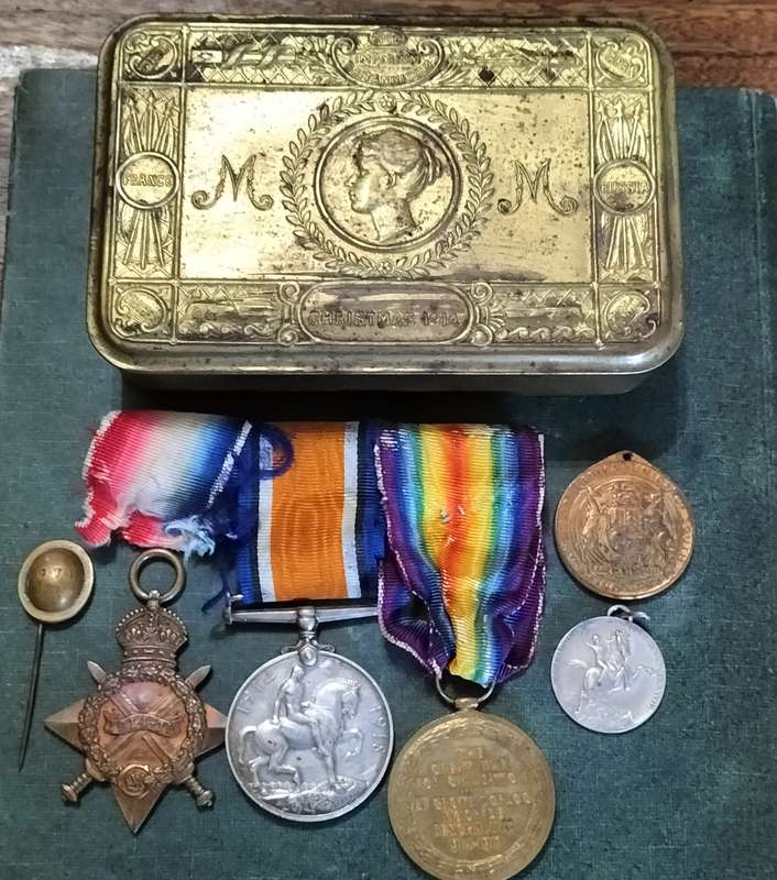 WW1 MEDAL GROUP. ON MEDAL BAR.FULL SIZE.