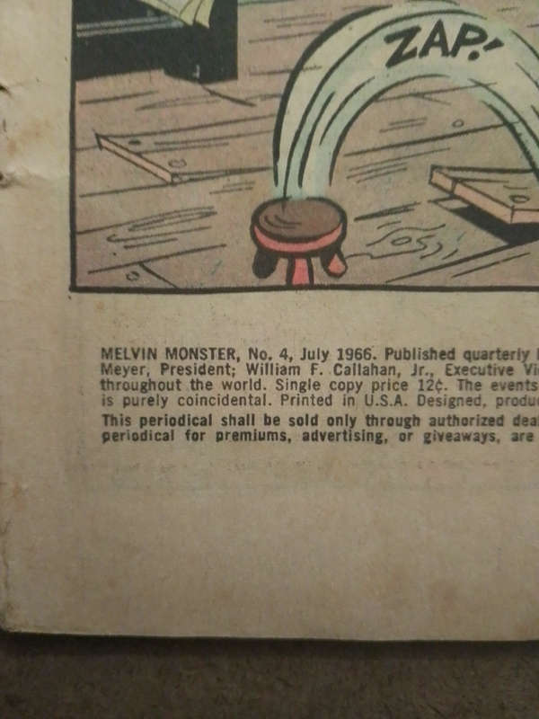 Melvin Monster, #4 July 1966 comic