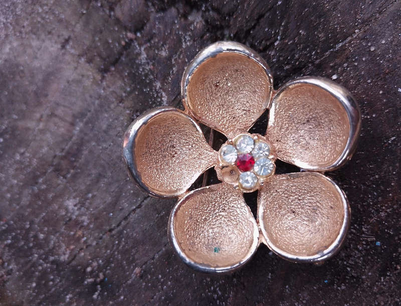 Vintage Brooch - Sphinx - flower