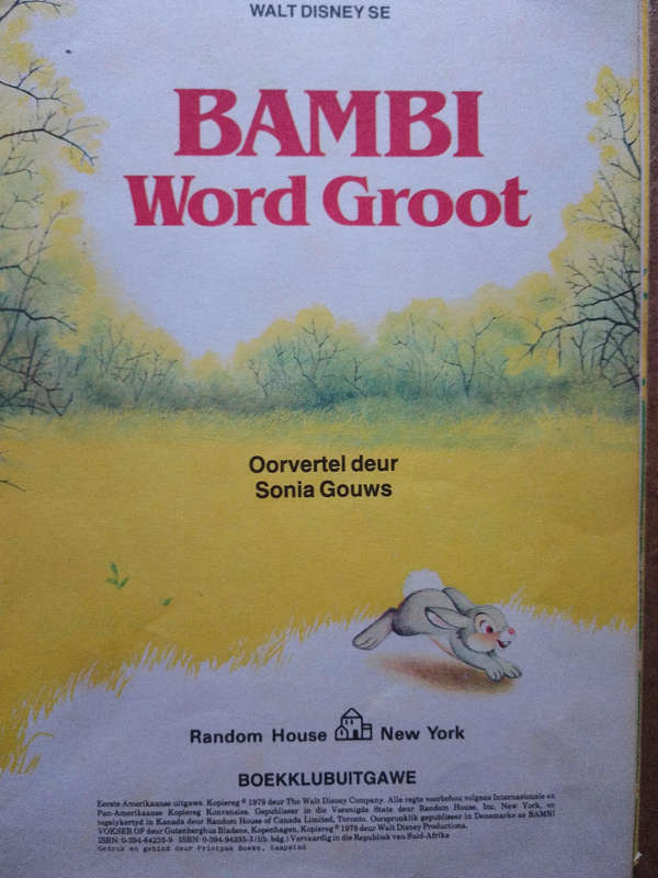 Bambi word Groot - Walt Disney