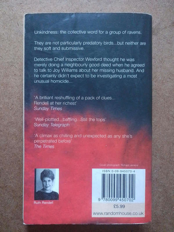 Ruth Rendell - an unkindness of Ravens