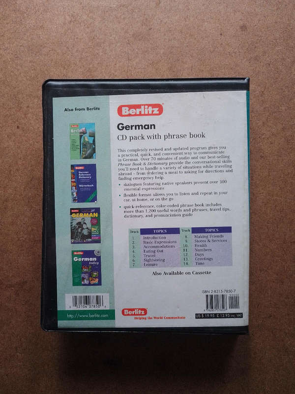 Berlitz- German- CD pack with phrase book