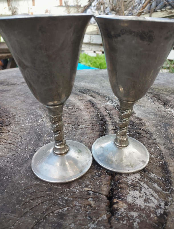 Silver wine goblets ( silver plated)