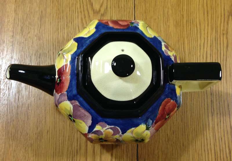 ROYAL DOULTON PANSIES TEAPOT & LID - D4049 - ENGLAND - 1917-30 - STUNNING!!!!