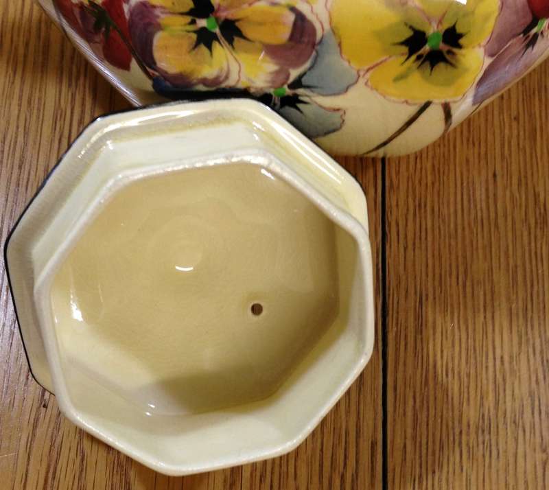 ROYAL DOULTON PANSIES TEAPOT & LID - D4049 - ENGLAND - 1917-30 - STUNNING!!!!