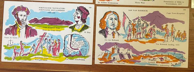 POSTCARDS POST CARDS x 10 SOUTH AFRICAN HISTORICAL EVENTS / PLACES - KIMBERLEY PMB CAPE TOWN DURBAN