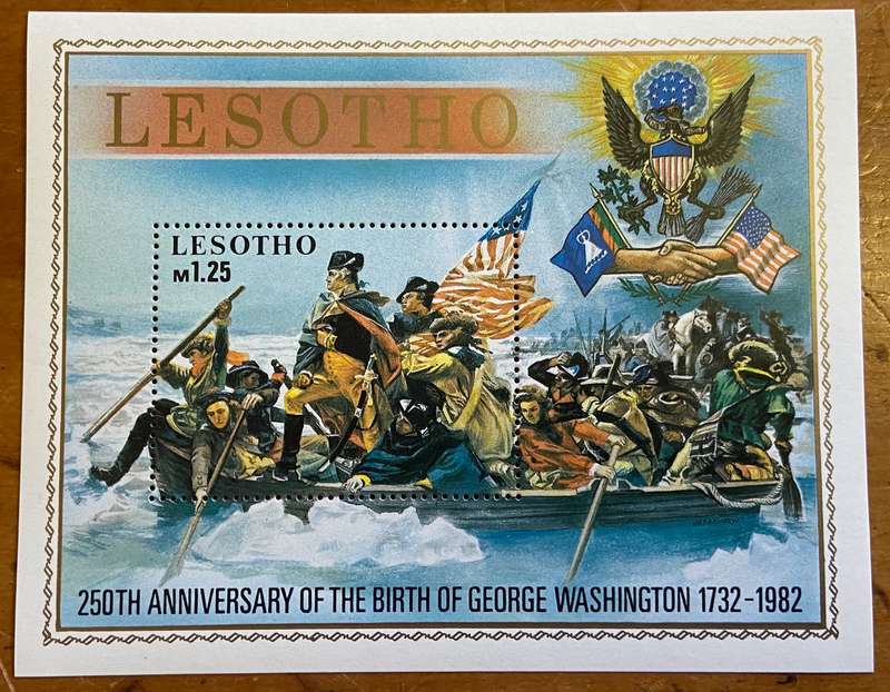 LESOTHO - 9 x Miniature Sheets - UM WEDGWOOD MICKET MOUSE BREUGHEL SCOUT WASHINGTON WORLD CUP SPORT