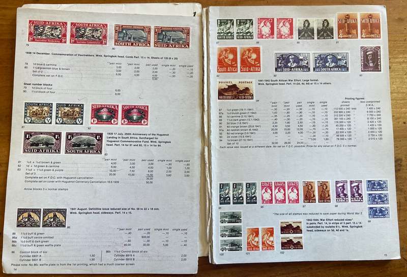 THE SOUTH AFRICAN STAMP COLOUR CATALOGUE 1980 4th EDITION SACC + SA Coins last pages!