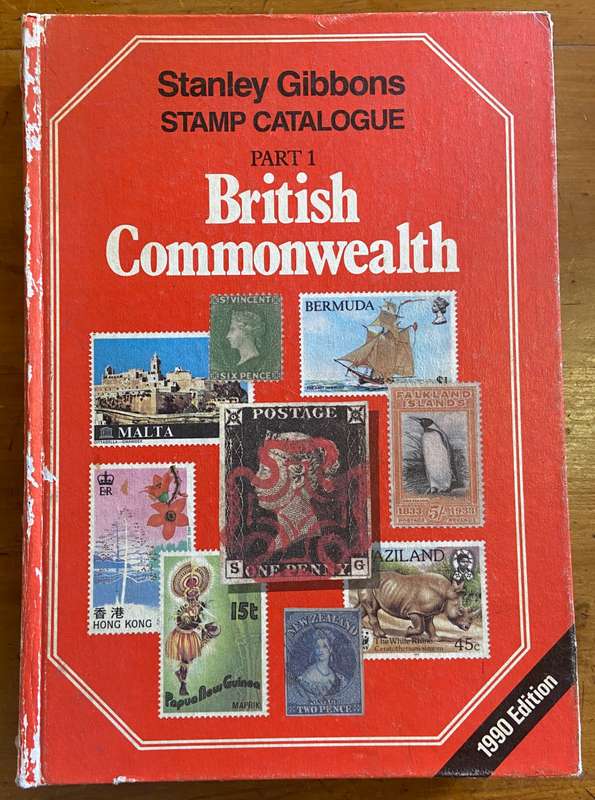 Stanley Gibbons British Commonwealth Stamp Catalogue 1990 - Part 1 - 1074 pages