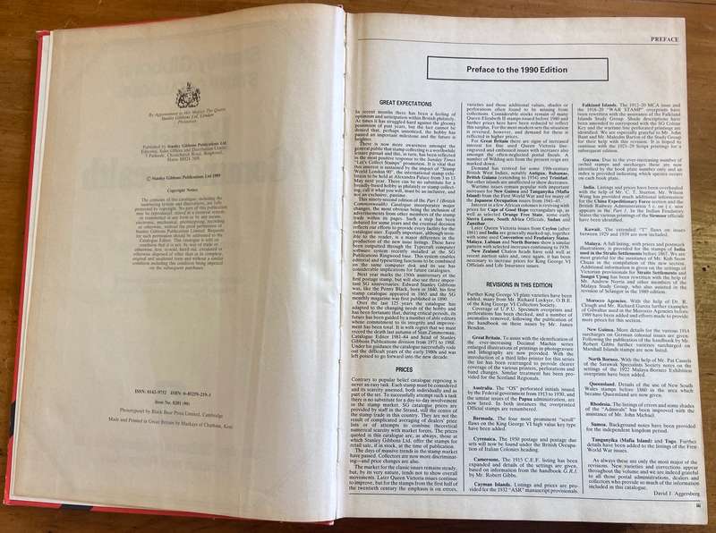 Stanley Gibbons British Commonwealth Stamp Catalogue 1990 - Part 1 - 1074 pages