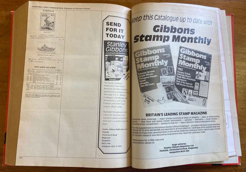 Stanley Gibbons British Commonwealth Stamp Catalogue 1990 - Part 1 - 1074 pages