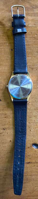 TIME WRIST WATCH - MENS Wristwatch - GENUINE LEATHER STRAP - STAINLESS STEEL BACK - QUALITY MOVEMENT