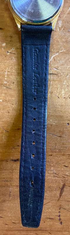 TIME WRIST WATCH - MENS Wristwatch - GENUINE LEATHER STRAP - STAINLESS STEEL BACK - QUALITY MOVEMENT