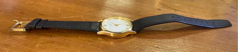 TIME WRIST WATCH - MENS Wristwatch - GENUINE LEATHER STRAP - STAINLESS STEEL BACK - QUALITY MOVEMENT