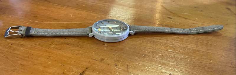 DAN-TT WRIST WATCH - LADIES / MENS Wristwatch - GREY STRAP - QUARTZ - NEW BATTERY!
