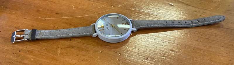 DAN-TT WRIST WATCH - LADIES / MENS Wristwatch - GREY STRAP - QUARTZ - NEW BATTERY!