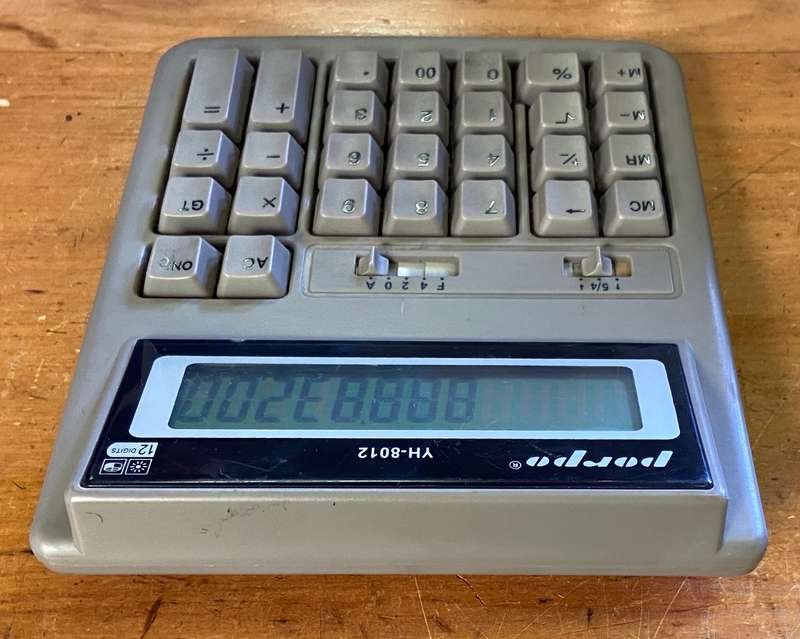 CALCULATOR ELECTRONIC PORPO YH-8012 12 DIGITS- Good working condition + NEW BATTERY INCLUDED.
