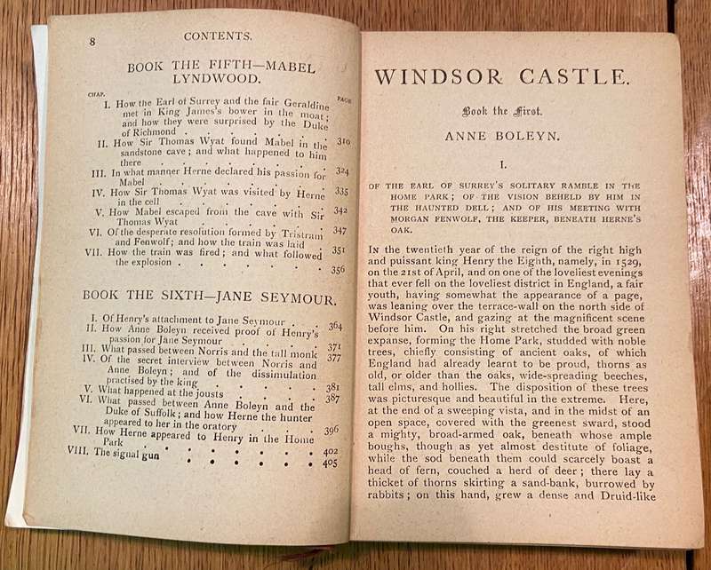 WINDSOR CASTLE by W. HARRISON AINSWORTH - COLLINS CLEAR-TYPE PRESS ANNE BOLEYN - JANE SEYMOUR