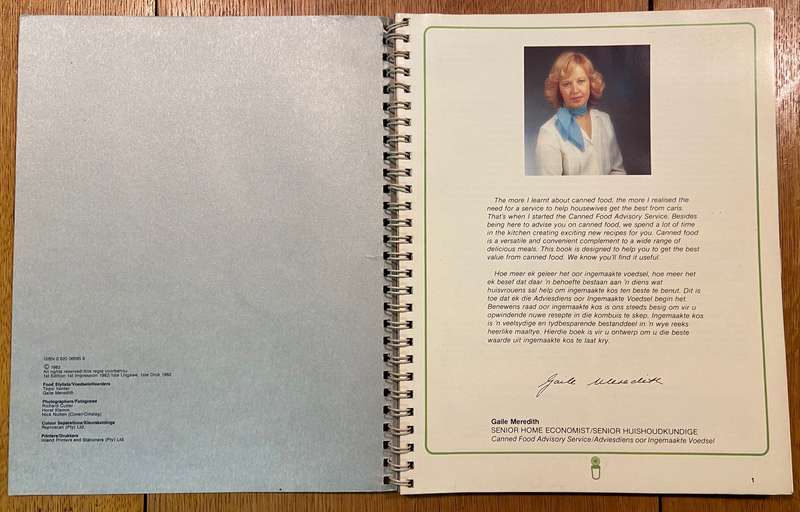 2 COOK BOOKS - CANNED CUISINE - JOEY MOSTERT (1980) AND CANNED FOOD COOKBOOK - GAILE MEREDITH (1982)