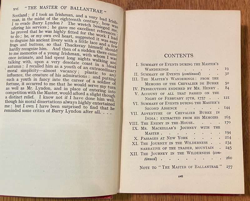 THE MASTER OF BALLANTRAE - A WINTER'S TALE by ROBERT LOUIS STEVENSON - T. NELSON & SONS