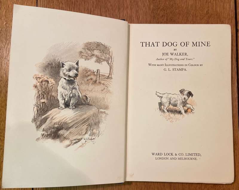 THAT DOG OF MINE - JOE WALKER - 1930 - 1st EDITION - ILLUSTRATED