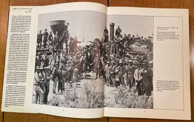 WORKS OF MAN - RONALD W. CLARK - 1985 1st AMERICAN EDITION - A HISTORY OF INVENTION & ENGINEERING.