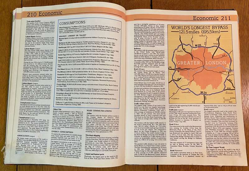 THE GUINNESS BOOK OR RECORDS - 1986 - USED with wear & tear.