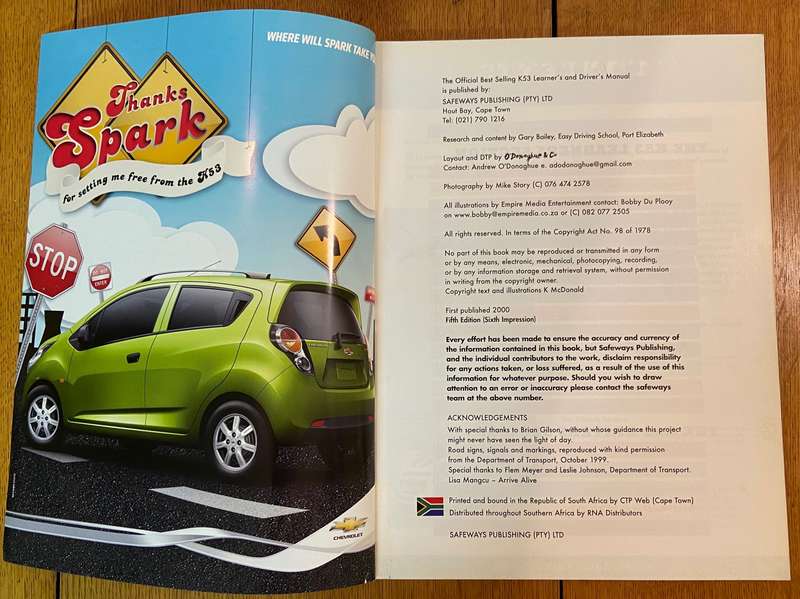 THE OFFICIAL K53 LEARNER'S & DRIVERS MANUAL - 5th EDITION - SAFEWAYS PUBLISHING.