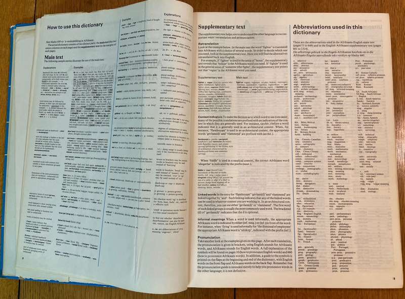 AFRIKAANS - ENGELSE - WOORDEBOEK - ENGLISH - AFRKAANS - DICTIONARY - READER'S DIGEST - 1984/7.