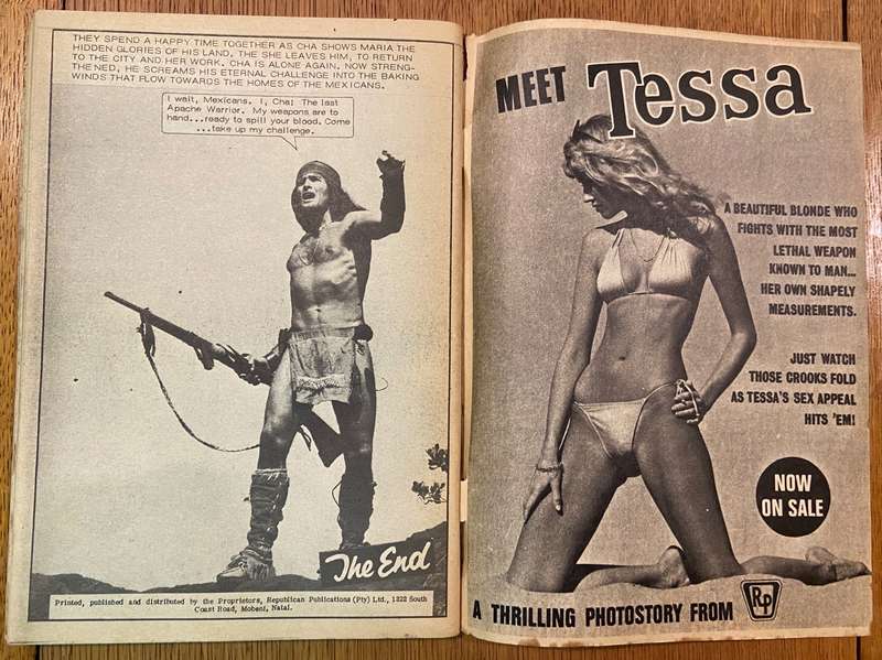 APACHE - FEATHERED DEATH -No. 34- REPUBLICAN PUBLISHERS, NATAL - PHOTO COMIC STORY - INDIANS COWBOYS