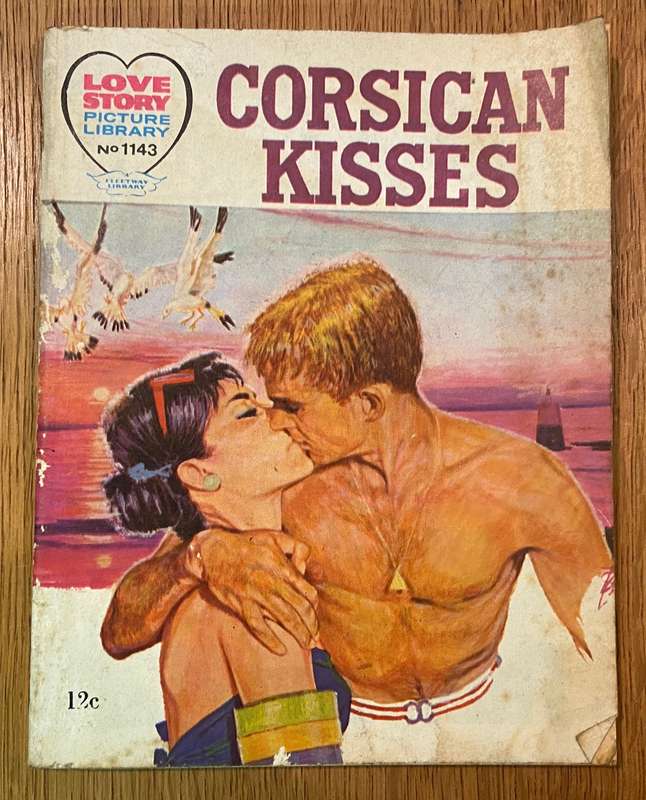 LOVE STORY PICTURE LIBRARY - No. 1143 - CORSICAN KISSES - CNA - NORTHERN CAPE PRINTERS.