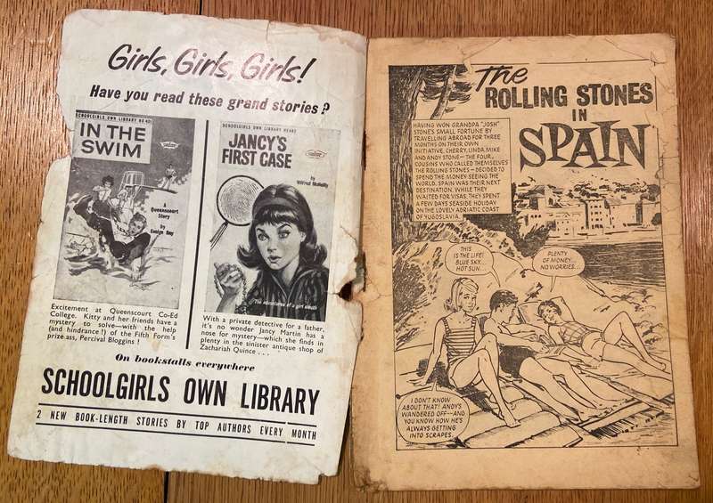A FLEETWAY LIBRARY - No. 216 - SCHOOLGIRLS PICTURE LIBRARY - THE ROLLING STONES IN SPAIN