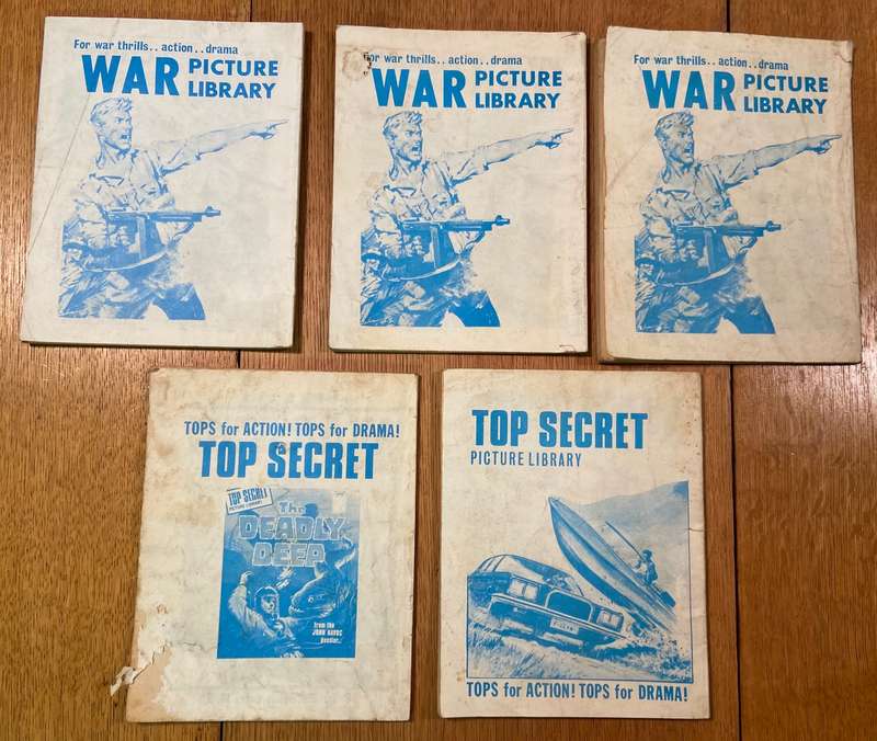 BATTLE PICTURE LIBRARY COMICS x 5 - Numbers 1101, 1654, 962 + 2.