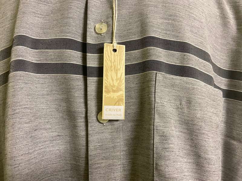 SHIRT - GREY - SMART CASUAL - FORMAL - LONG SLEEVE ITALIAN DESIGNER - ITALY - CRIVER - BRAND NEW!