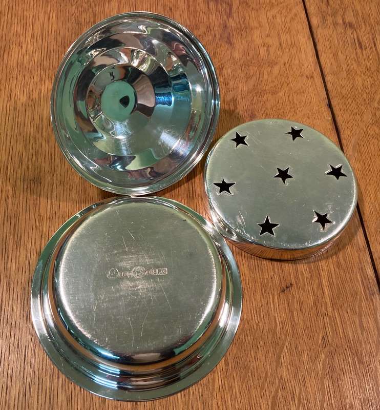 SPC Silver Plated A1 Butterdish with star liner  VINTAGE  Makers name & Symbols  lovely piece!