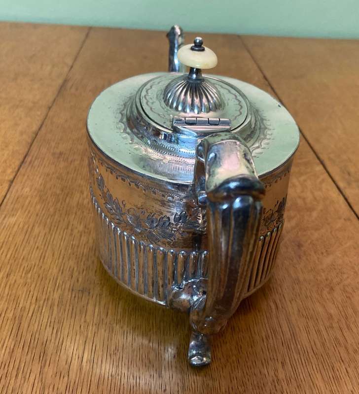 Silver Plated Victorian Teapot Large