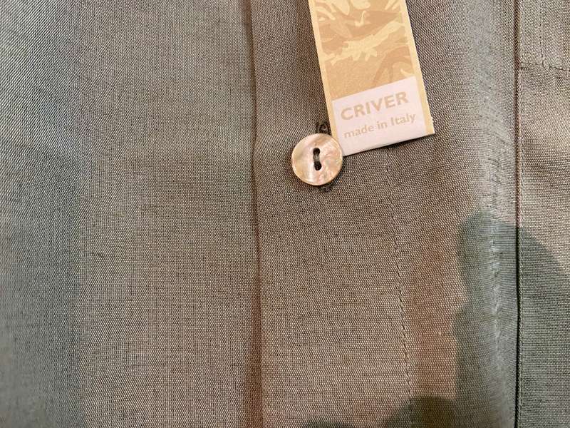 SHIRT - GREY GREEN - SMART CASUAL - FORMAL - LONG SLEEVE ITALIAN DESIGNER - ITALY CRIVER BRAND NEW!