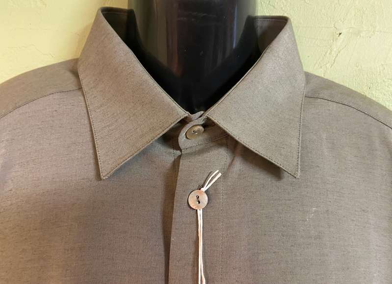 SHIRT - GREY GREEN - SMART CASUAL - FORMAL - LONG SLEEVE ITALIAN DESIGNER - ITALY CRIVER BRAND NEW!