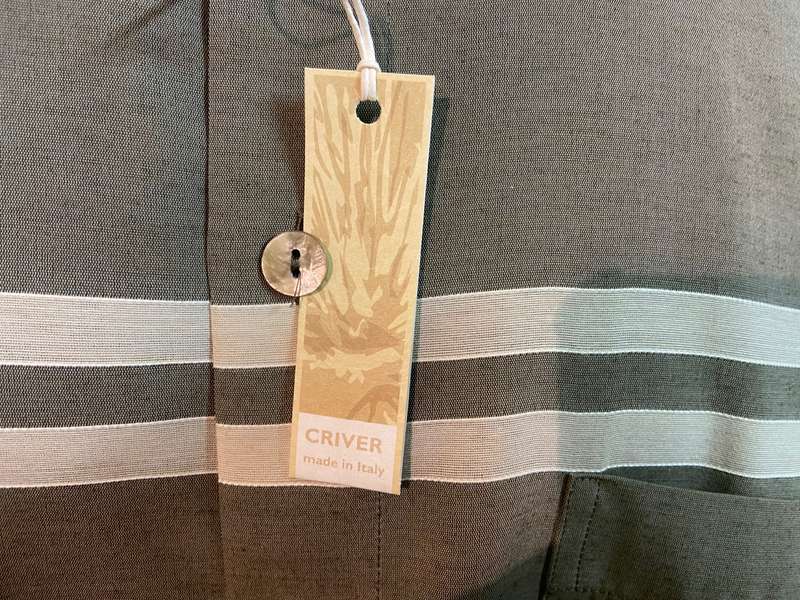 SHIRT - GREY GREEN - SMART CASUAL - FORMAL - LONG SLEEVE ITALIAN DESIGNER - ITALY CRIVER BRAND NEW!