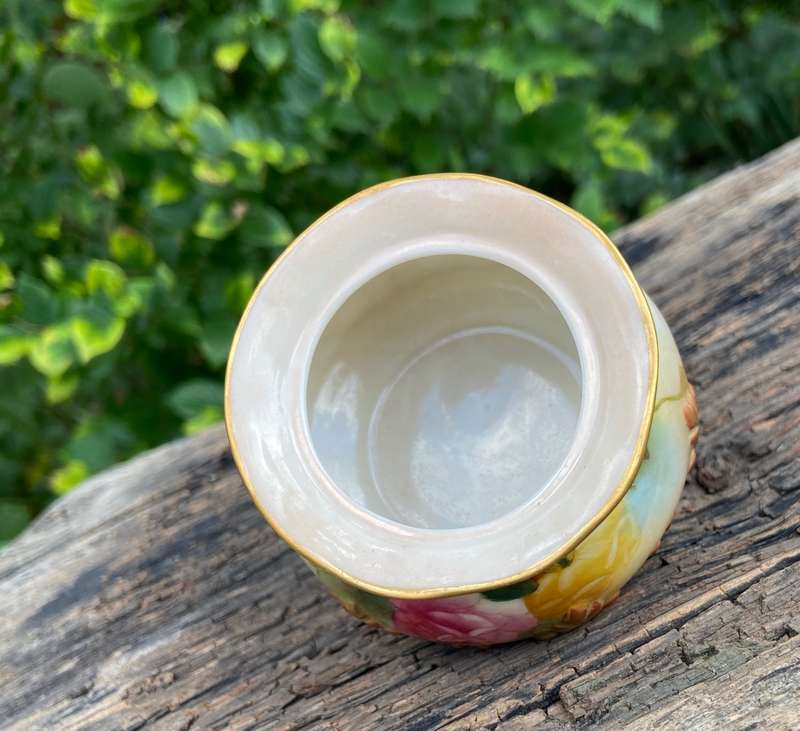 ROYAL WORCESTER POTPOURRI JAR LIDDED - HADLEY ROSES - 1911 - 265 H - UNSIGNED FLORAL - STUNNING!!